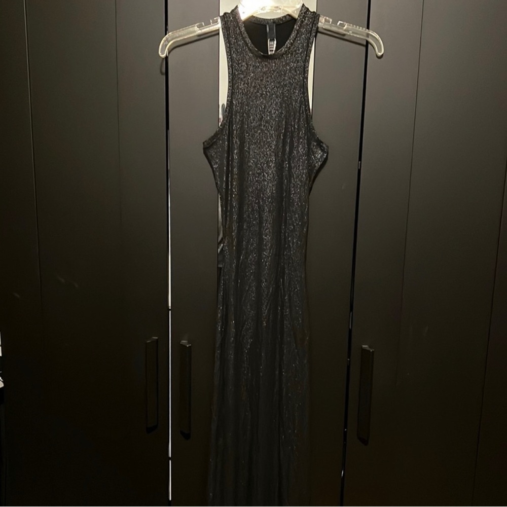 SKIMS SOFT LOUNGE SHIMMER RACERBACK DRESS